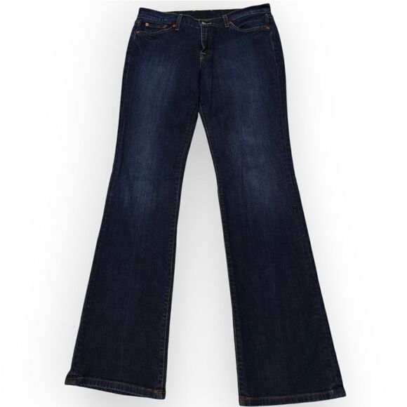 VTG LUCKY BRAND CLASSIC RIDER LONG INSEAM BLUE FIT FLARE JEANS 12/31 - Picture 1 of 10